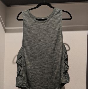 Lulu Lemon Olive Green Basket Weave Muscle Tank